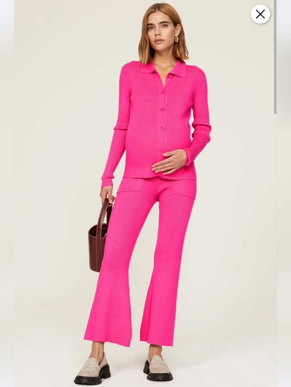 EMILIA GEORGE PINK ELIZA MATERNITY TOP SIZE M MSRP $255